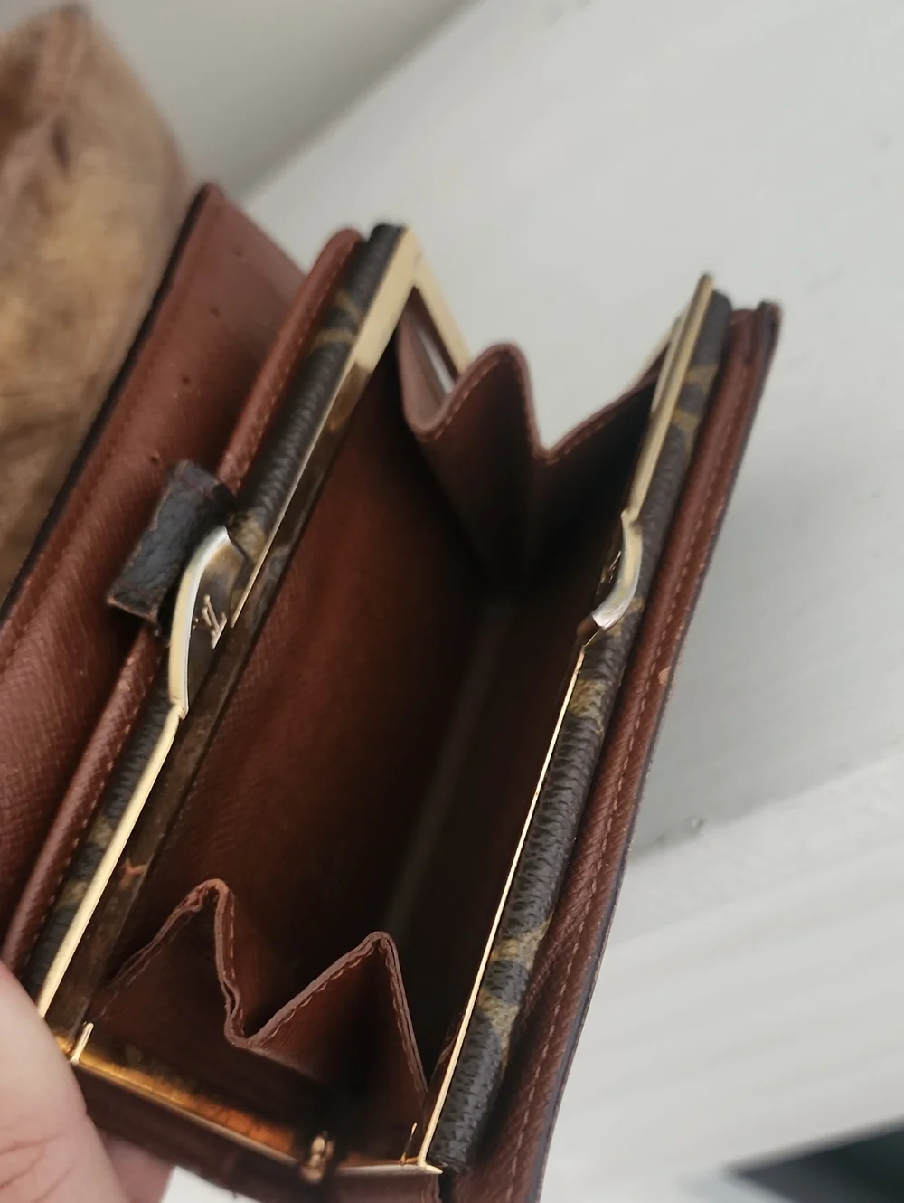 Louis Vuitton Monogram Canvas Snap Wallet - Dark Brown & Gold